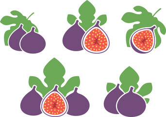 Fig logo. Isolated fig on white background