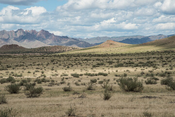 Beautiful colored landscape tourism hobby. Mongolia.