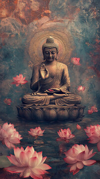 bodhisattva lord buddha statue monk meditating buddhism culture religion