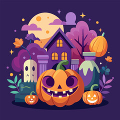 Vector design illustration for Halloween