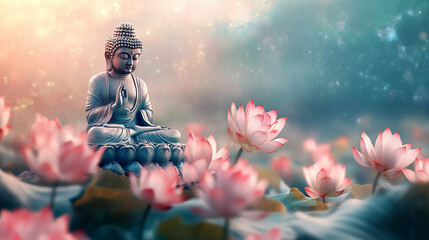 bodhisattva lord buddha statue monk meditating buddhism culture religion