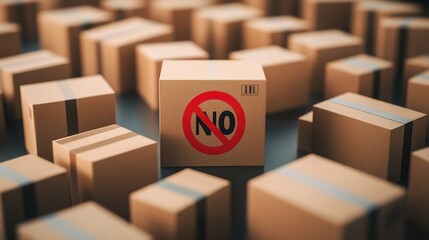 Trade Restrictions Symbol. AI generated illustration