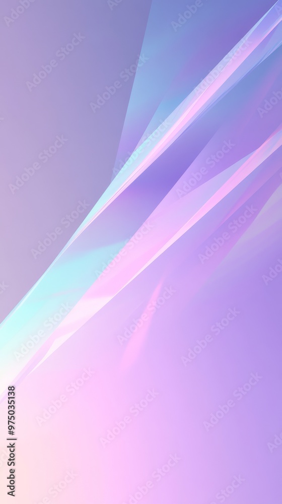 Poster pastel abstract gradient with geometric shapes, futuristic digital design concept