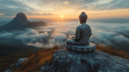 bodhisattva lord buddha statue monk meditating buddhism culture religion