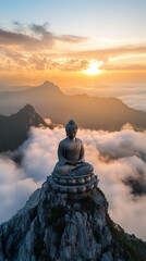 bodhisattva lord buddha statue monk meditating buddhism culture religion
