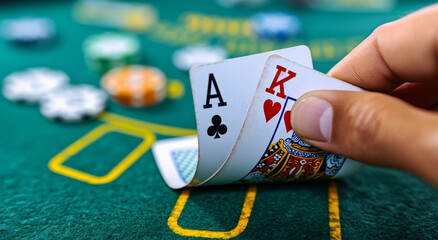 A hand holding two playing cards, one of which is a King. The other card is a Clue