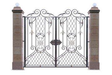Gate with Caucasian ornamentation.
