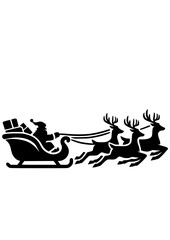Christmas SVG, Santa Sleigh SVG, Santa with reindeers SVG, Christmas Tree SVG, New Year SVG, Winter SVG, Holiday SVG, Elf SVG, Santa Sleigh Silhouette, Design, Winter Decor, Cut file for Cricut PNG