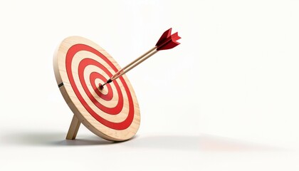 Isolate of Target board wit red arrow on white background.