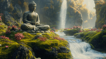 bodhisattva lord buddha statue monk meditating buddhism culture religion