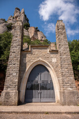 Historic monestary of Montserrat in Spain near Barcelona.