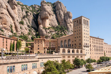 Historic monestary of Montserrat in Spain near Barcelona.