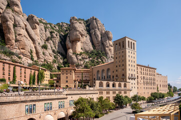 Historic monestary of Montserrat in Spain near Barcelona.