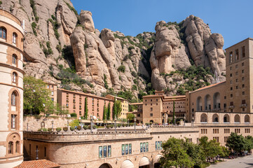 Historic monestary of Montserrat in Spain near Barcelona.