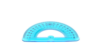 flexible, bendable, blue drafting protractor