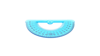 flexible, bendable, blue drafting protractor