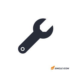 wrench icon vector illustration. wrench symbol isolated on white background