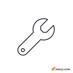 wrench icon vector illustration. wrench symbol isolated on white background