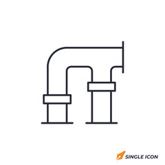 pipe icon vector illustration. pipe symbol isolated on white background