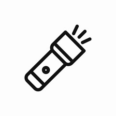flashlight light icon sign vector