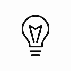 electricity bulb idea icon sign vector