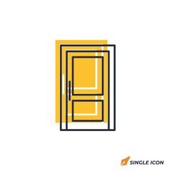 doors icon vector illustration. doors symbol isolated on white background