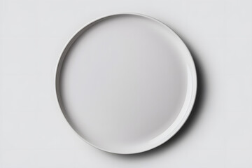 Empty Round Ceramic Plate | Minimalist Tableware Design for Modern Dining and Home Decor