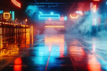 Cyberpunk Halloween Extravaganza: Dystopian Nightclub Vibes with Neon Lights and Futuristic Music