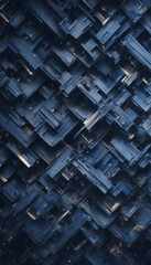 Fototapeta premium Modern dark blue background with abstract shapes dynamic vertical