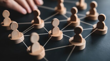 HR Network Structure. AI generated illustration