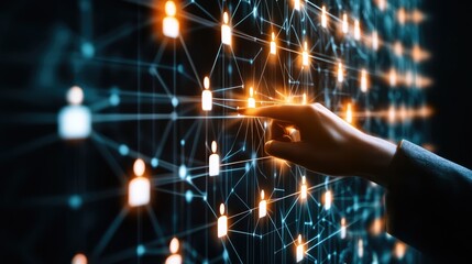 HR Network Structure. AI generated illustration