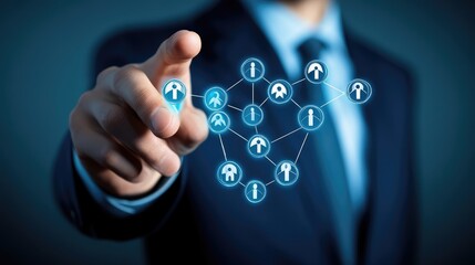 HR Network Structure. AI generated illustration