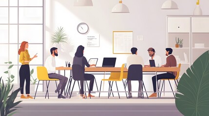 Fototapeta premium Business Meeting in a Modern Office