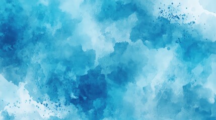 Fototapeta premium Light Cyan Blue Watercolor Background. AI generated illustration.