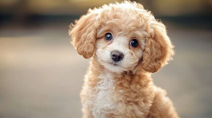   A close-up of a dog's face, with a blurred background image of the dog
