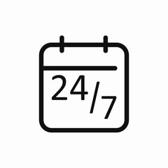 calendar working time icon sign vector