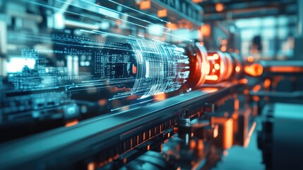 Industrial Technology and Factory Automation. AI generated illustration