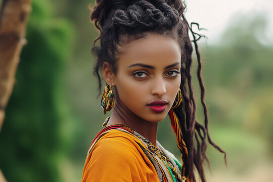 Beautiful young woman from Ethiopia