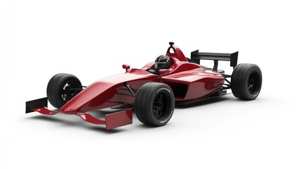 Race Car and Driver Angled View. AI generated illustration