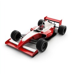 Naklejka premium Race Car and Driver Angled View. AI generated illustration