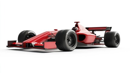 Fototapeta premium Race Car and Driver Angled View. AI generated illustration