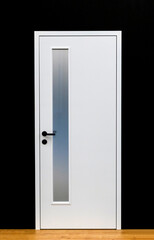 Modern white wood closed interior room door
