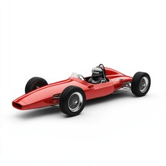 Race Car and Driver Angled View. AI generated illustration
