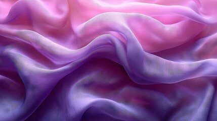 Fototapeta premium A close-up of vibrant pink and purple fabric with a significant amount of wavy fabric overlaying it