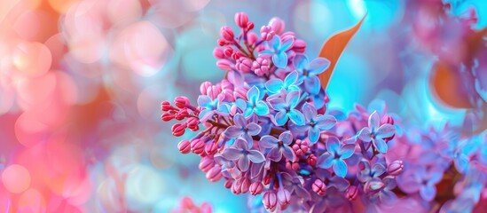 Fototapeta premium Juicy Lilac Beautiful Flowers Saturated Colors