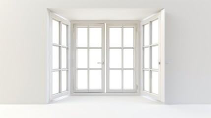 Fototapeta premium Window isolated on white background