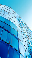 Obraz premium Futuristic design of curved glass building
