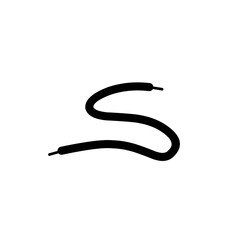 black shoelace vector
