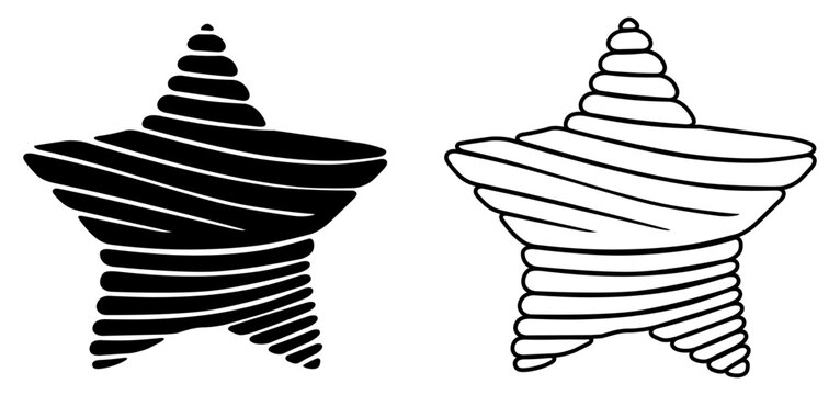 ÉTOILE STYLISÉE AVEC LIGNES COURBES