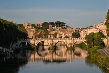 Fototapeta premium Saint Angelo Bridge - Rome, Italy
